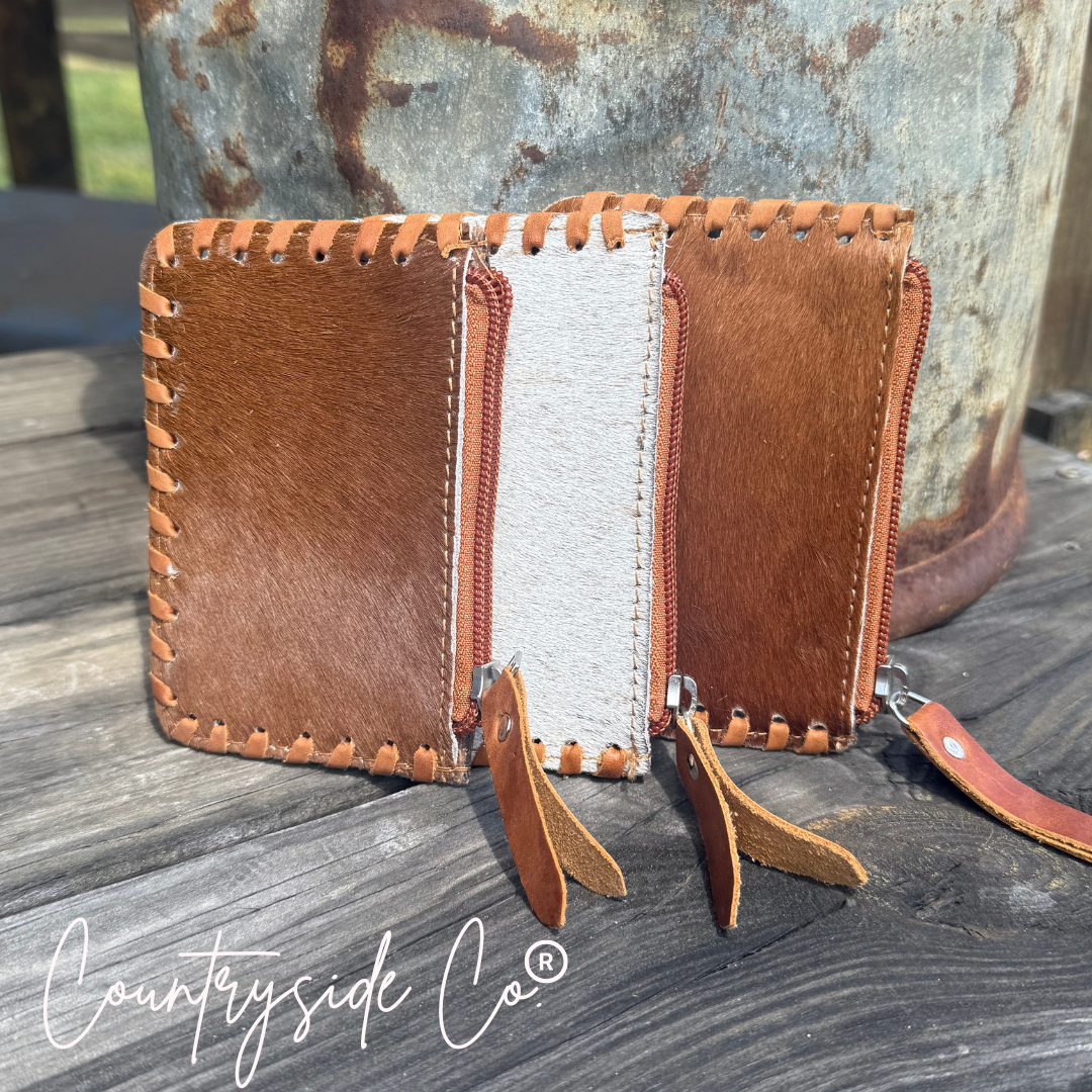 Tooled Leather Pouch, Bag Organizer,Turquoise, Pink or Brown