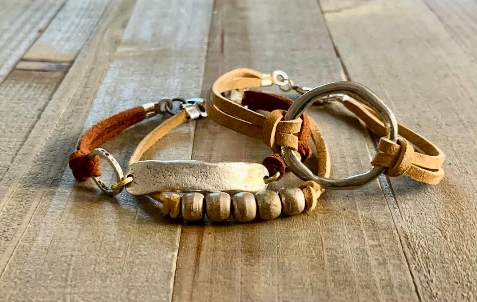 In My Feelings boho link leather bracelet
