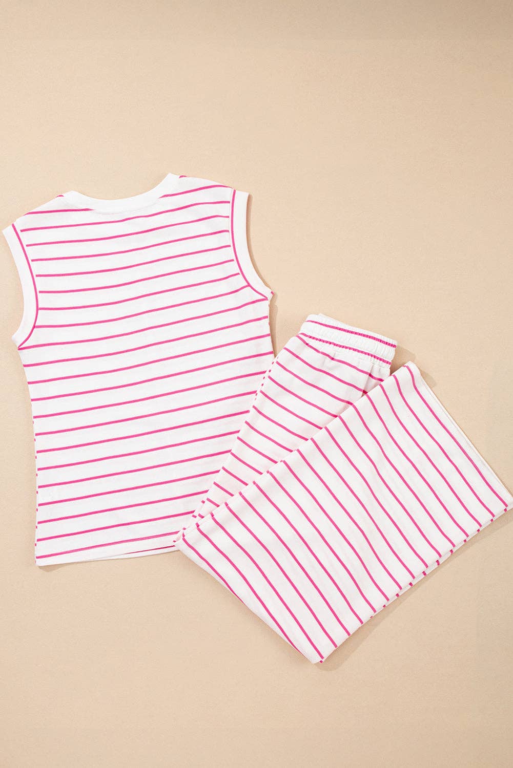 Avery Stripe Casual Wide Leg 2pcs