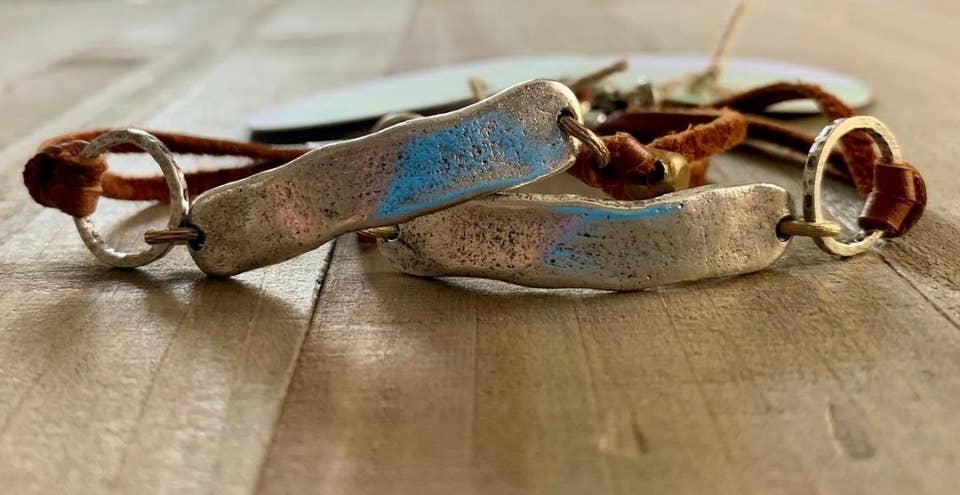 In My Feelings boho link leather bracelet