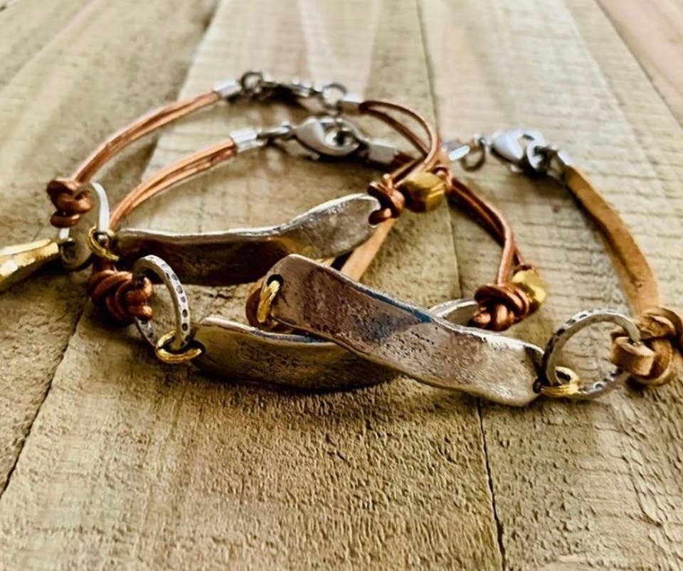 In My Feelings boho link leather bracelet