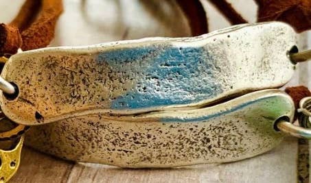 In My Feelings boho link leather bracelet